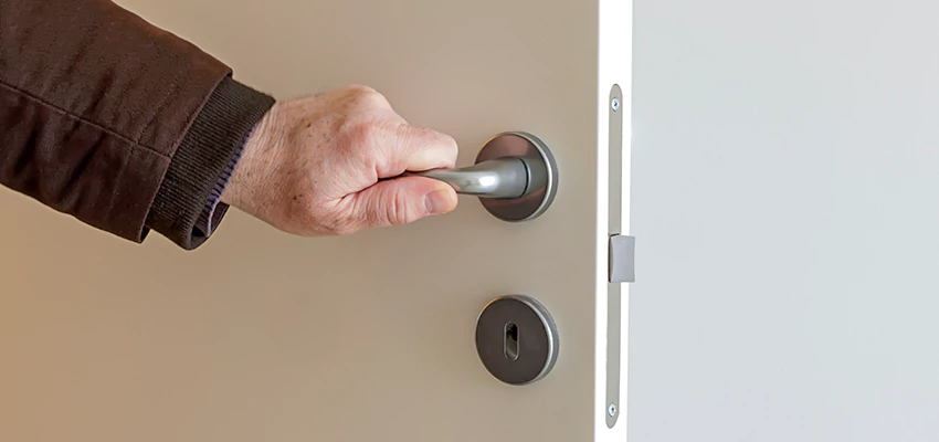 Restroom Locks Privacy Bolt Installation in Mentone, California